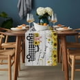 thumbnail image 2 of Sunflowers Table Runner - 48 Inch Long, Kitchen Dining Table Runner Dresser Scarves, Spring Botanical Truck Pig Wooden Grain Farmhouse Decor for Coffee Tables Wedding Party Banquet, 2 of 8