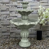 39In 3Tier Mediterranean Outdoor Water Fountain Concrete Construction