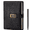 Black, variant on WEMATE Diary with Lock, A5 Vintage Lock Journal Notebook with Pen & Gift Box, Diary Book, 8.6x5.8inch, Pink