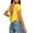 Yellow, variant on Dolkfu Tops for Women Black Backless Short Sleeve Crew Neck T Shirts Cropped Pullover Summer Shirts for Women L