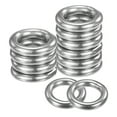 thumbnail image 1 of Uxcell 12-Pack Anillas para Atrapasueños, 3/4 Pulgada de Acero Inoxidable, Aros Redondos de Macramé para DIY de Corona de Boda Plata 0.16 Pulgada, 1 of 1