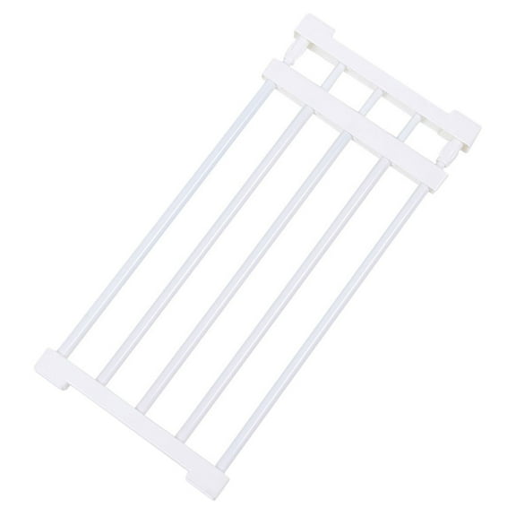 MUSEYA Wardrobe Partition Tiering Shelf Storage Rack White Plastic 1Pack