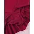 thumbnail image 5 of Aiihoo Girls Mock Neck Long Sleeves Dance Dress Tulle Splice Roller Ice Figure Skating Dress Ballet Dancewear Burgundy 14, 5 of 7