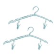 thumbnail image 4 of Paquete de 2 perchas de viaje Perchas plegables con 4 clips Perchas de ropa portátiles, Azul kusrkot Perchero plegable de viaje, 4 of 8