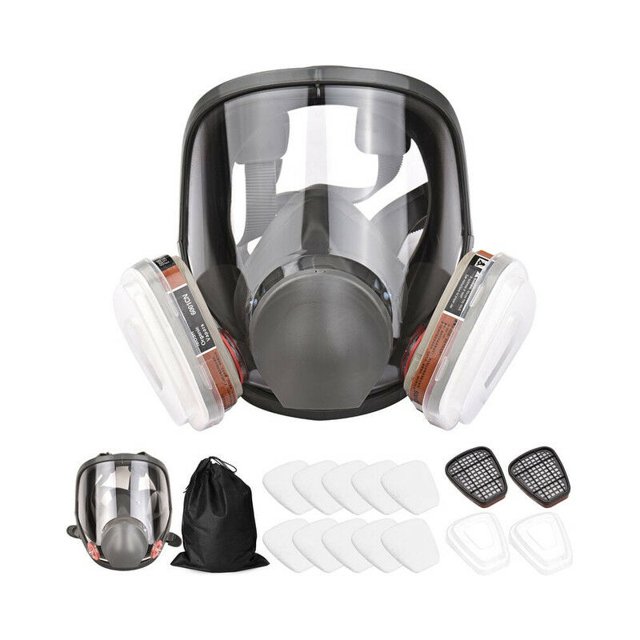 Respirador reutilizable de cobertura total 16 en 1 Respirador de vapor orgánico para pintar, pulir, soldar y otra protección laboral