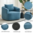 thumbnail image 7 of Barara King 360° Single Sofa Chair with One Soft Pillow and Teddy Fleece High-Resilience Sponge, Round Sofa Chair with No Assembly for Living Room, Bedroom, Apartment, Blue, 7 of 7