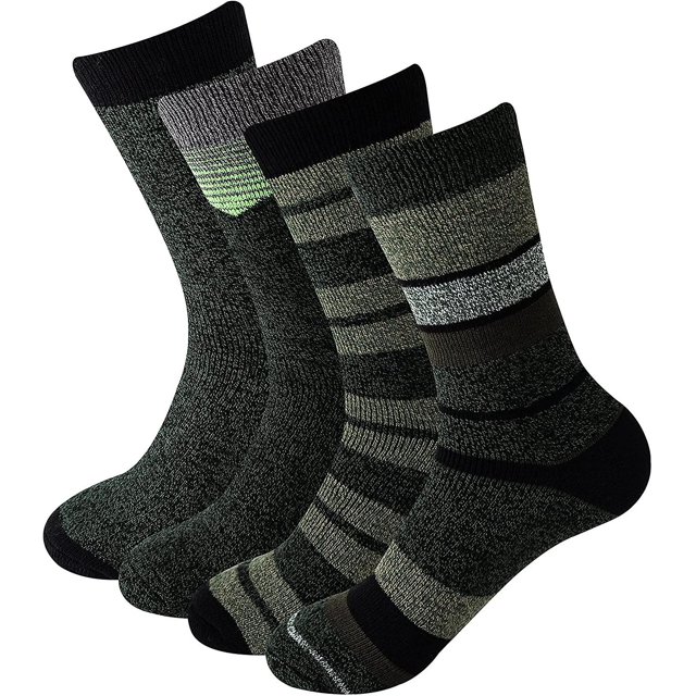 4 pares de calcetines térmicos para hombre con estilo para Lmell Winter Extreme Cold Weather Thick Crew
