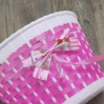 thumbnail image 2 of Kids Bike Basket Woven Basket With Bowknot Bike Skateboard For Girls (pink), 2 of 5