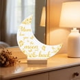 thumbnail image 6 of Uandlove Acrylic Love You to The Moon and Back Heart Desk Decor, Mother’s Day Gift for Mom Grandma, Wood Base Tabletop Plaque, 6 of 6