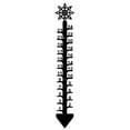 thumbnail image 1 of Metal Snow Gauge for Yard - 24" Outdoor Christmas Decoration with Snowflake Design, Easy-Read Ruler for Measuring Snow Depth, 1 of 2