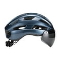 thumbnail image 3 of Casco de bicicleta ajustable con parabrisas para ciclismo de carretera Azul, 3 of 9