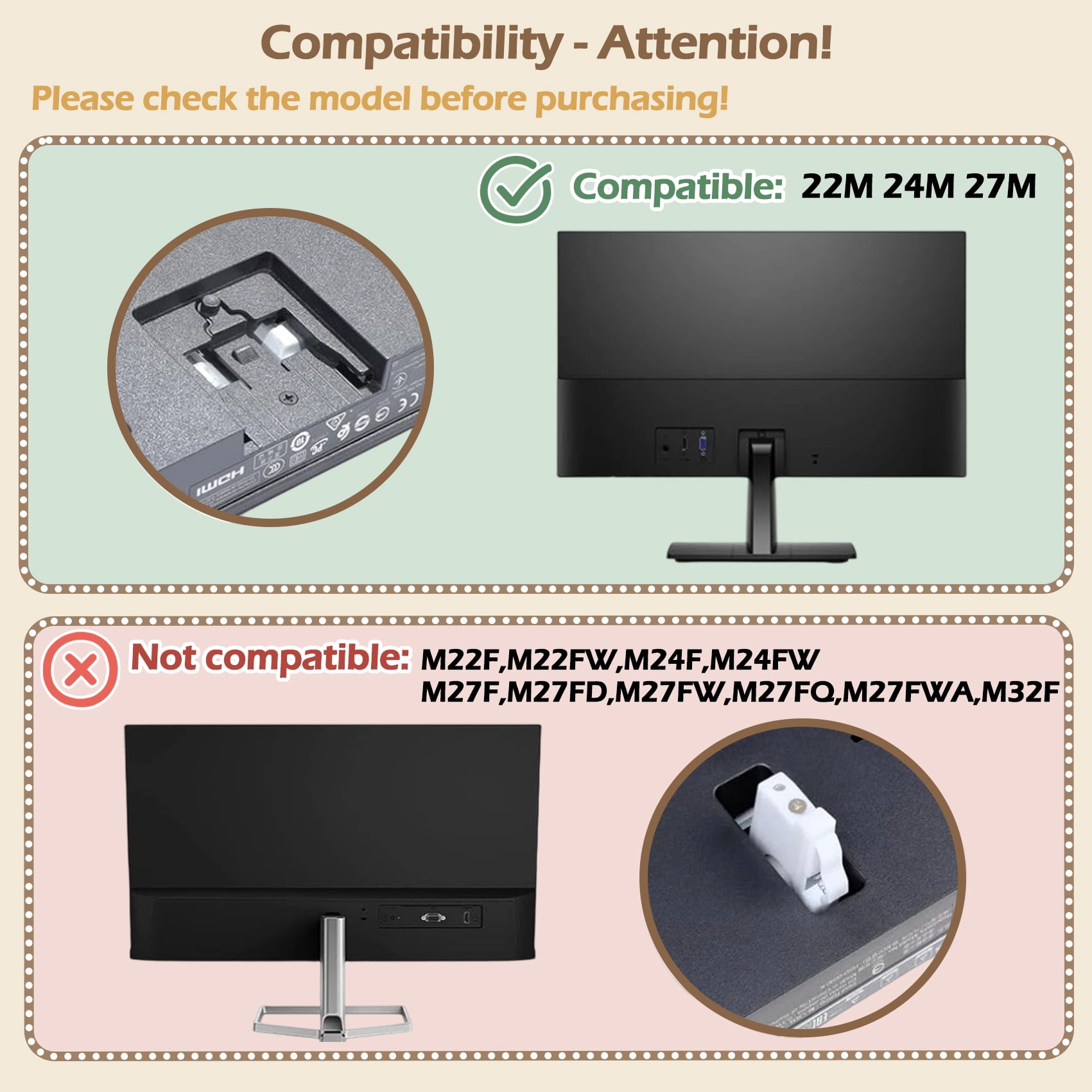 27M VESA Adapter Compatible with HP Pavilion 22
