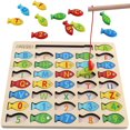thumbnail image 1 of AMERTEER Magnetic Wooden Fishing Game Toy for Toddlers  Alphabet Fish Catching Counting Games Puzzle with Numbers and Letters  Preschool Learning ABC and Math Educational Toys for 3 4 5 Y, 1 of 7