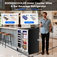 thumbnail image 4 of BODEGA Wine and Beverage Refrigerator, 24 Inch Dual Zone Wine Cooler, Freestanding or Under Counter Wine Fridge Hold 20 Bottles and 62 Cans, 4 of 10