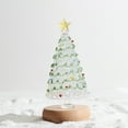 thumbnail image 4 of Selrti Glass Christmas Tree Mini Tabletop Xmas Tree Figurine with Star Topper for Winter Holiday Table Mantel Shelf Home Decoration, 4 of 8