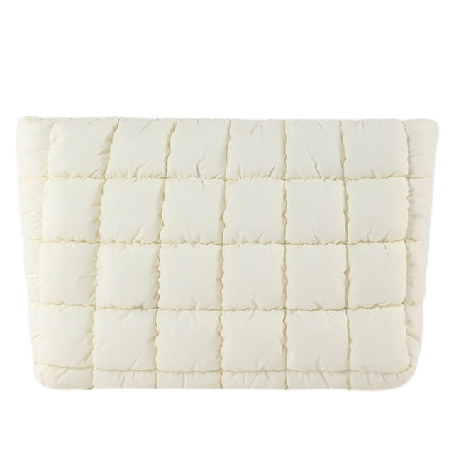 Bolsa de maquillaje acolchada bolsa de cosméticos de color sólido bolsa de maquillaje de viaje para mujeres y niñas