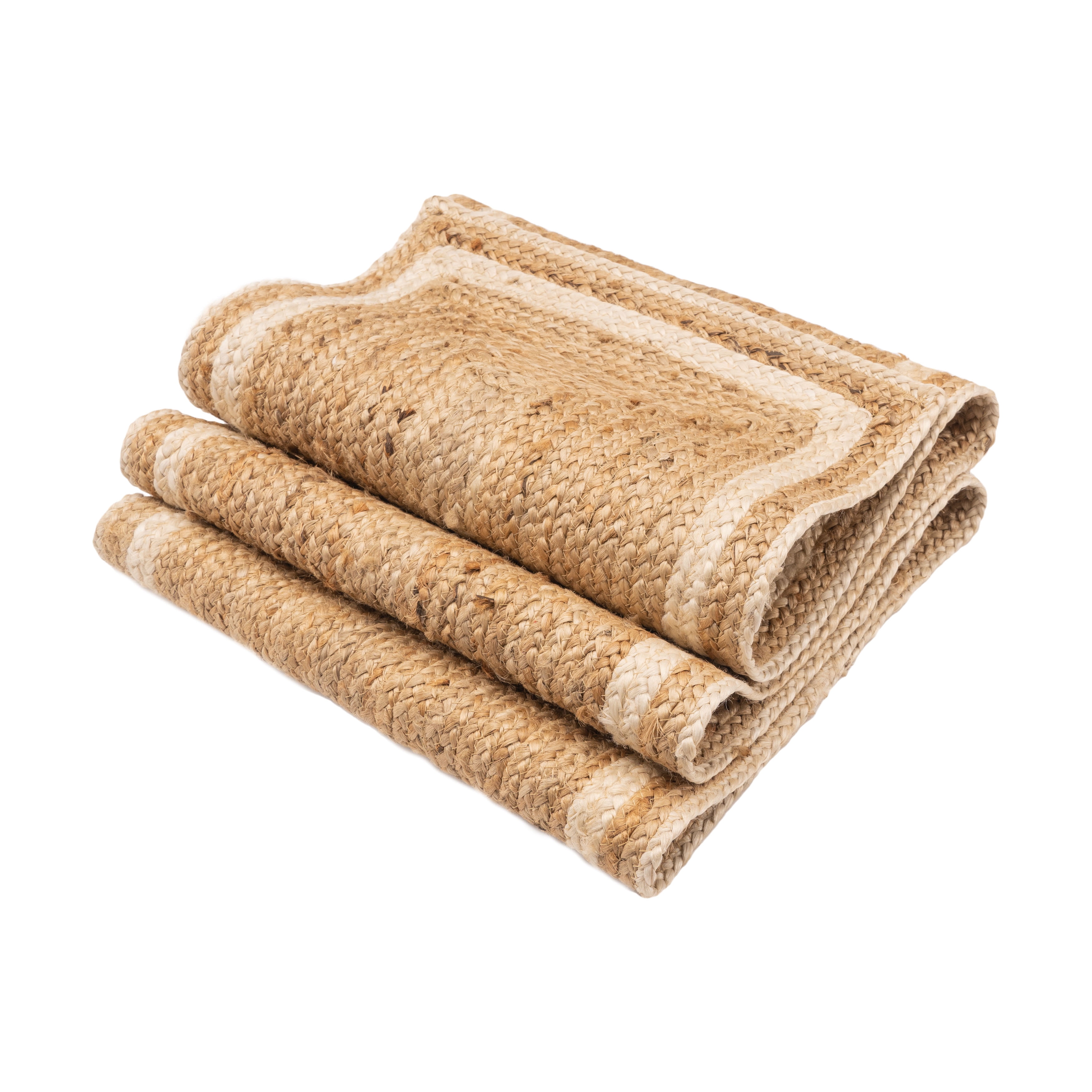 Ox Bay Ollie 16" x 80" Rectangular Braided Jute Table Runner, Natural