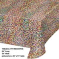 thumbnail image 3 of Way To Celebrate Rectangular Multicolor Prismatic Dots Foil Table Cover, 54" x 84", 3 of 7