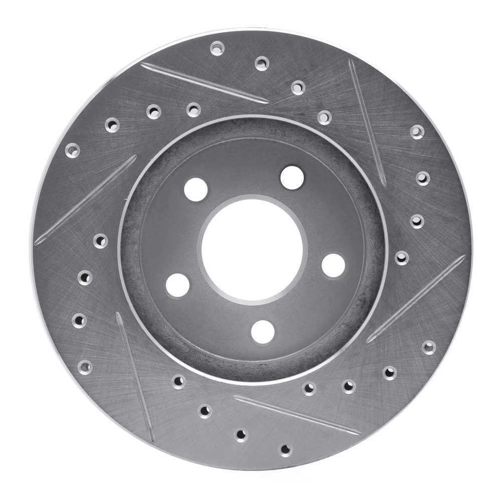 Dynamic Friction Company 631-40046L DFC Brake Rotor - Drilled And Slotted - Silver