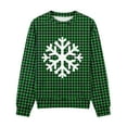 thumbnail image 7 of Lorytime Kids Sweatshirt for Christmas Unisex Snowflakes Shirt Crew Neck Long Sleeve Pullover Soft Tops Green 7 Years, 7 of 7