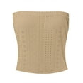 thumbnail image 4 of Weikingp Off The Shoulder Tops For Women Plus Size Tube Tops For Women Flowy Tube Tops For Women Strapless Tops For Women Summer Tops For Women Brown S, 4 of 7