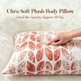 thumbnail image 4 of BedTreat Body Pillow with Printed Velvet Pillowcase, Fluffy Body Pillow for Adults, Removable cover, Sangay , Burnt Coral (20"x54"), 4 of 6