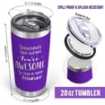 thumbnail image 4 of Christmas Gifts for Mom from Daughter Son Kids - Mom Christmas Gifts - Laser Engraved Tumbler - Mom Birthday Gifts - Birthday Gifts for Mom - Mother Gifts on Christmas - Present for Mom 20z, Purple, 4 of 6