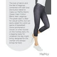 thumbnail image 7 of Women's MeMoi MQ-053 Zipper Capri Leggings (Dark Wash L/XL), 7 of 7