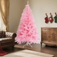 thumbnail image 5 of JWshufel 6.9ft Pink Artificial Christmas Tree Pre Wired Artificial Christmas Tree Features 1000 Branches Removable Metal Stand Foldable Base Easy to Set up and Store Ideal for Home Christmas Decor, 5 of 6
