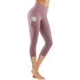 thumbnail image 5 of SwiftWear Women’s Capri Yoga Pants with Pockets - High-Waist Stretch for Workout, & Casual Wear | XS-XL, Pure Color, 5 of 5