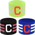 thumbnail image 1 of CUITING 3Pcs Football Captain Armband Adjustable Football Band Soccer Captain Armband, 1 of 6