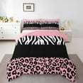 thumbnail image 2 of Erosebridal Grey Cheetah Print Bedding Sets Queen with Comforter, Rustic Animals Duvet Insert, Zebra Room Decor, Reversible 3pcs, 2 of 7