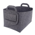 thumbnail image 1 of Zootealy Felt Storage Basket Desktop Foldable Felt Basket Storage Box Open Storage Bin Laundry Hamper with Handles Snack Cosmetic Organizing Box for Cabinet Office, 1 of 8