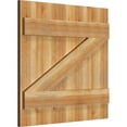 thumbnail image 2 of 26 7/8"W X 25"H Timbercraft Five 5 3/8" Boards Joined Board-N-Batten Shutters W/Z-Bar, Rough Sawn Western Red Cedar (Per Pair), 2 of 13