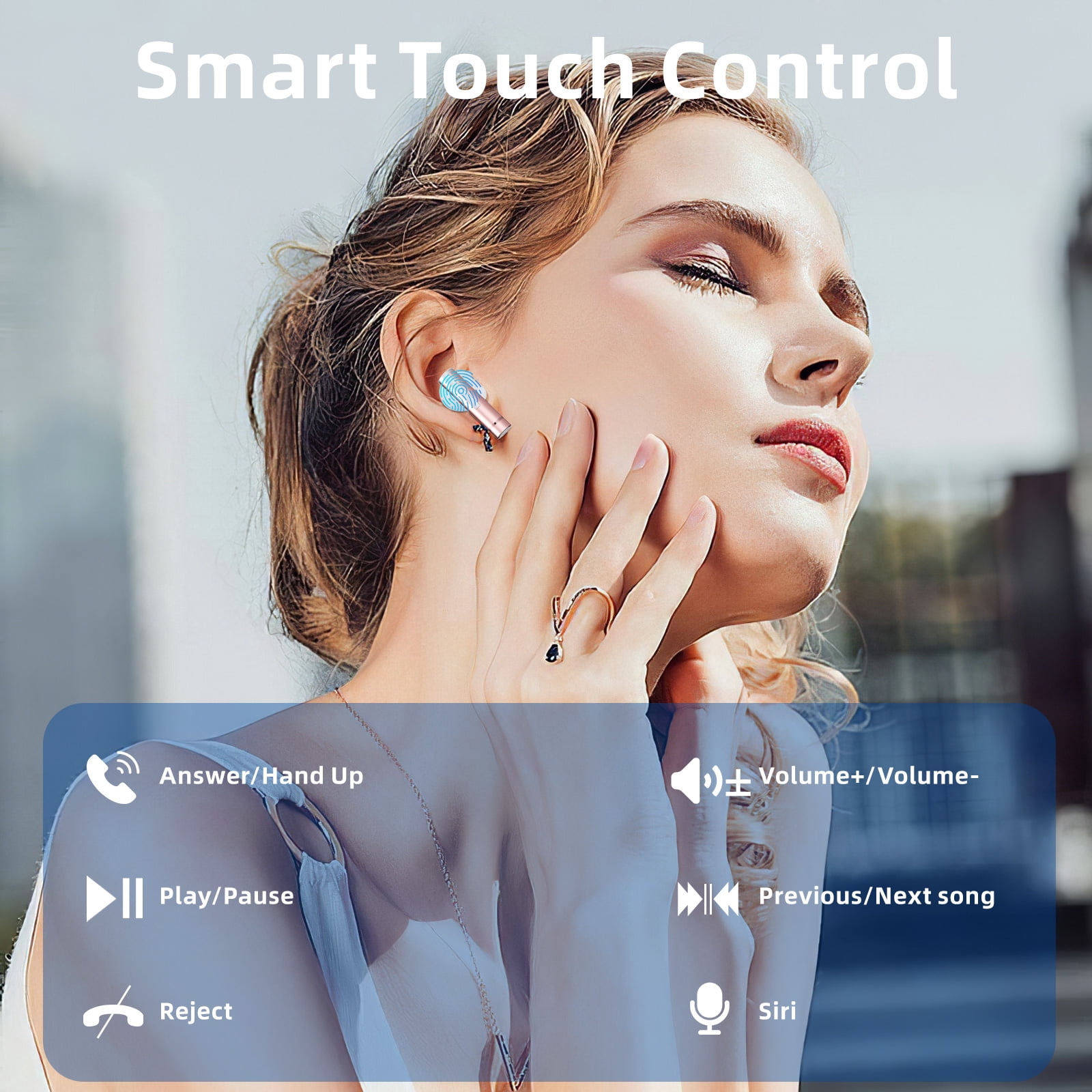 Weofly Balled Wireless Earbuds, in Ear Bluetooth Headphones for iPhone Android Waterproof Ear Buds