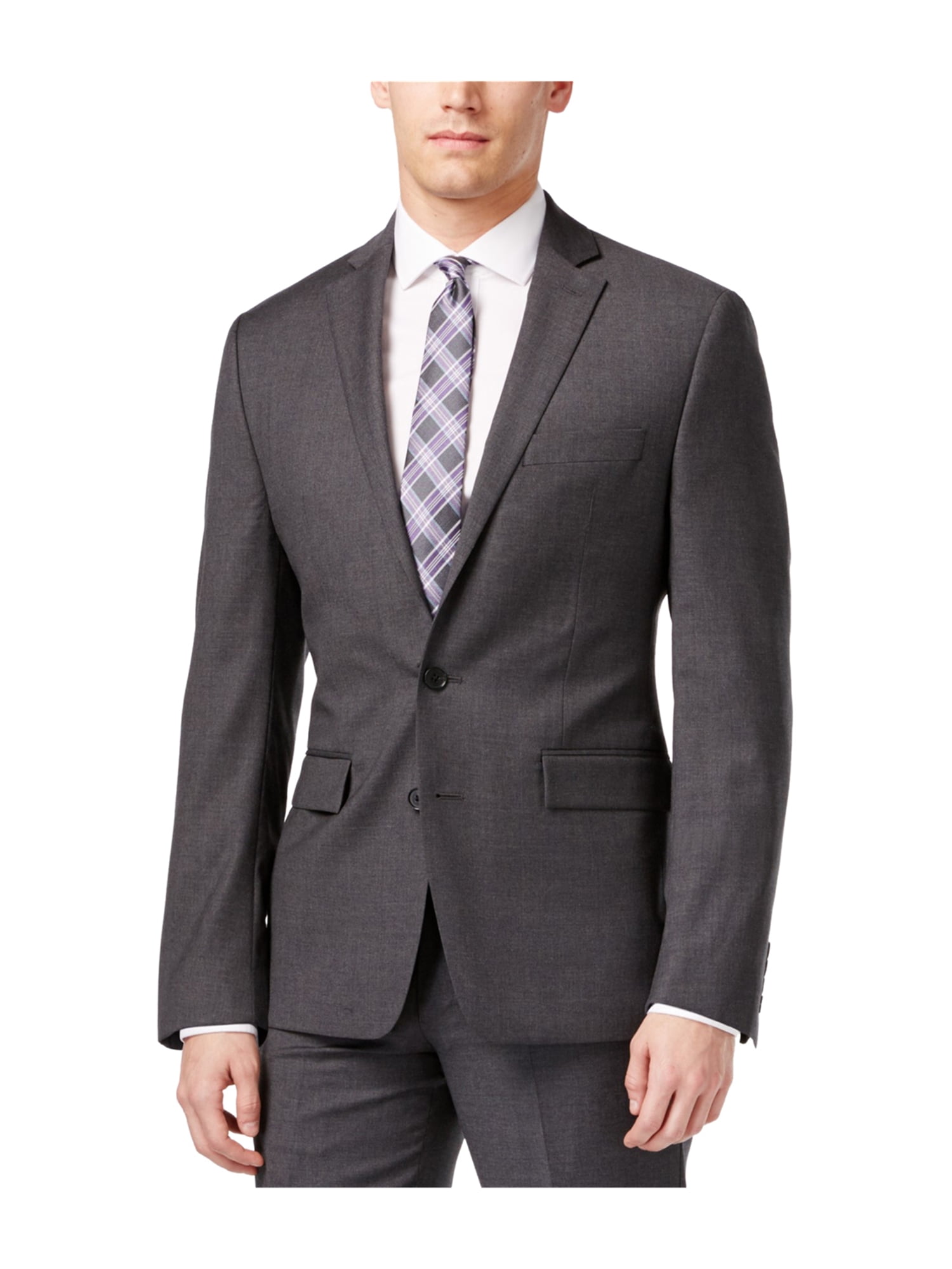 Ryan Seacrest Mens Wool Notch Lapel Two-Button Blazer