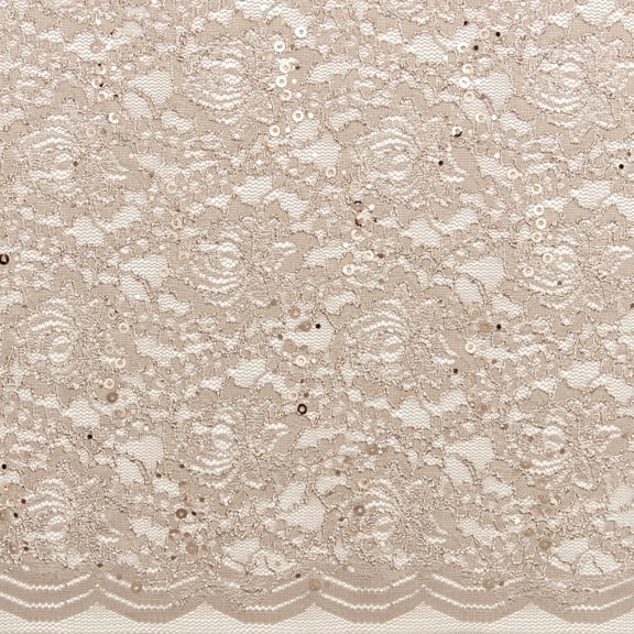 Zelouf More Floral Lace W/trans  , Sewing, DIY, Crafts Fabric by the Yard, Latte Muse, 3 Yard