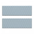 thumbnail image 2 of Damask Bench Cushion Set of 2, Symmetrical Flowers and Curls Wavy Lines Old Ornamental Curves Tile, Standard Size Foam Pad and Decorative Cover, Slate Blue Ivory, by Ambesonne, 2 of 4
