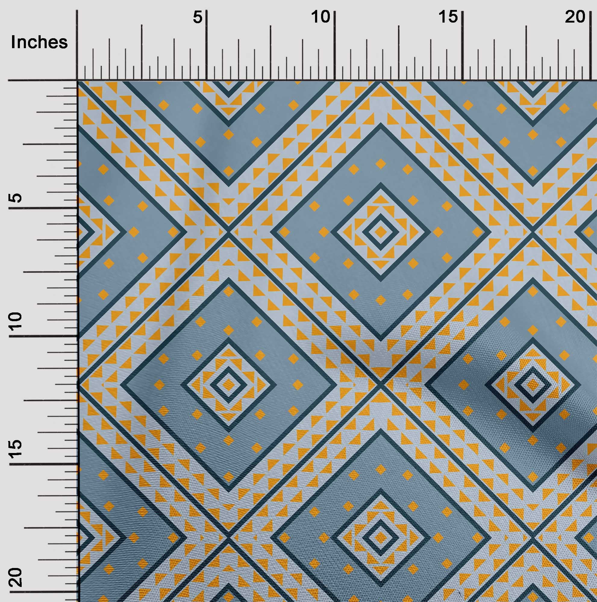 Geometric Print Check oneOone Viscose Jersey Fabric Diamond|Triangle & Check Geometric Print ...