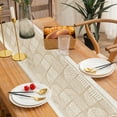 thumbnail image 6 of Btomtd Vintage Table Runner for Home Decor, Dining Table Cloth with Heat Insulation, Bohemian Style Linen Tea Table Runners and Cover, 47"x12", Beige-B, 6 of 6