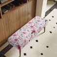 thumbnail image 3 of XYZCANDO Watercolor Pink Floral Print Anti-Stain Dining Bench Covers, Non-Slip Polyester Spandex Fabric Bench Slipcover for Living Room Bedroom, 3 of 9