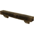 thumbnail image 3 of Ekena Millwork 6"H x 8"D x 72"W Rough Sawn Faux Wood Fireplace Mantel Kit with Ashford Corbels, Natural Golden Oak, 3 of 10