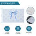 thumbnail image 6 of Cute Bow Placemats Set of 4, Blue Bowknot Minimalist Solid Color Placemats for Dining Table, Place Mats for Kitchen Tabletop, Waterproof Wipeable Dining Table Mats Set, 6 of 9