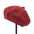 thumbnail image 2 of MSJUHEG Beret Hats for Women Hats for Women Winter Hats for Women Women Winter Down Headgear Solid Color Pile Cap Casual Earmuffs Hat Hats for Men Fascinators Hats for Women Acrylic 1PC Hat Red M, 2 of 2
