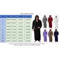 thumbnail image 3 of Men's Winter Plush Lengthened Shawl Bathrobe Home Clothes Hooded Long Sleeved Robe Coat Loungewear, 3 of 7