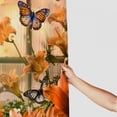 thumbnail image 3 of Fenyluxe Flower Butterfly Shower Curtain Orange Floral Dream Spring Blossom Plant Beautiful Animal Butterflies Wings Nature Garden Scenery Home Decor Fabric Bathroom Set with Hooks 36x72, 3 of 7