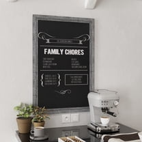 HBCY Creations Rustic Grey Magnetic Wall Chalkboard, Extra Large Size 24" x 36", Framed Decorative Chalkboard with Eraser - For Kitchen, Weddings, Menus and More!