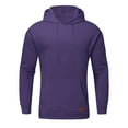 thumbnail image 5 of Fgnfyis Men's Hoodies & Sweatshirts Casual Loose Solid Hooded Sweater for Autumn and Winter - Stylish Comfortable Top for Everyday Wear Sweatshirt Men Purple L, 5 of 6