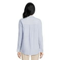 thumbnail image 3 of Time and Tru Women's Oversized Button Front Shirt, Sizes XS-XXXL, 3 of 5