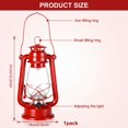 thumbnail image 2 of Stcellnmex 1 Pcs 12 Inch Vintage LED Hurricane Lantern Red Metal Outdoor Battery Operated Lantern with Warm LEDs and Dimmer Switch for Halloween Christmas Indoor Farmhouse Camping Decor, 2 of 8